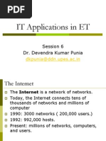 IT Applications in ET: Session 6 Dr. Devendra Kumar Punia