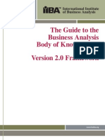 The Guide To The Business Analysis Body of Knowledge™ Version 2.0 Framework