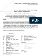 Experimental Study of Forced Convection Heat Transfer in A Partially Opened Box Filled With Porous Medium