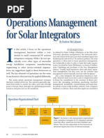 Operation Management For Solar Integrators - SolarPro