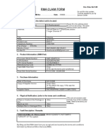 Consumer RMA Claim Form