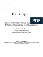 Transcription: Fundamentals of Jazz Improvisation: What Everybody Thinks You Already Know