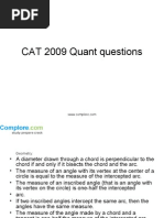 CAT 2009 Quant Questions