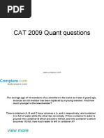 CAT 2009 Quant Questions