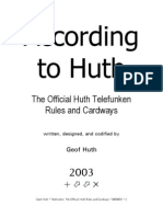 According To Huth: The Official Huth Telefunken Rules and Cardways