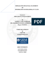 A Study On Comparative Financial Statement OF: S&P Capital Iq Information System (India) P.V.T.LTD