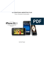 Iphone 3GS: International Marketing Plan (China)