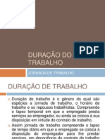 Duração Do Trabalho