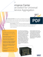 Ethernet Switch For Universal Multi-Service Aggregation: High Performance Carrier