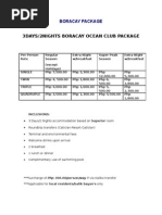 Boracay Ocean Club Package