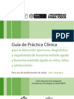 Guía para La Detección Oportuna, Diagnóstico y Seguimiento de Leucemia Linfoide Aguda y Leucemia Mieloide Aguda en Niños, Niñas y Adolescentes