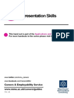 Presentation Skills: Careers & Employability Service WWW - Mmu.ac - Uk/careers/guides