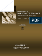 Corporate Finance: Laurence Booth - W. Sean Cleary Chapter 7 - Equity Valuation