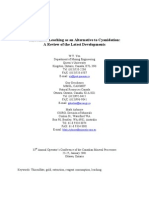 Thiosulfate Leaching As An Alternative To Cyanidation