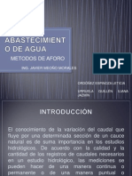 Abastecimiento de Agua Metodos de Aforo