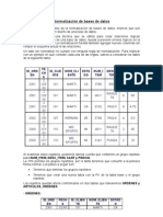 Normalización de Bases de Datos