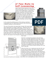The Use of Two Nuts To Prevent Self Loosening