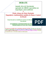 Debate Projeto de Transposição Das Águas Do Rio São Francisco