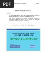 Métodos Numéricos en Matlab