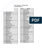 BSC III Sem Practical Batch List