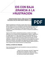 NiÑOS CON BAJA TOLERANCIA A LA FRUSTRACIÓN