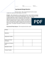 Experimental Design Detective and Variables Practice Worksheets