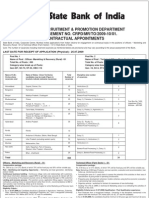 State Bank of India - Apply 27th July'09