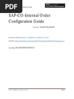 Sap Internal Order