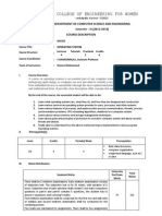 Operating Systems Course Description