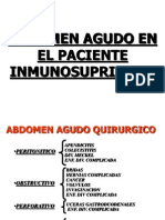 Abdomen Agudo en El Paciente Inmunosuprimido