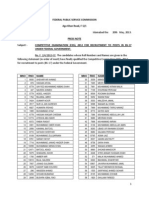 Press Note CE-2012 Final Result - Meritwise