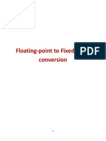 Floating Point To Fixed Point Conversion