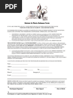 Waiver & Photo Release Form: Participant Release of Liability - Read Before Signing