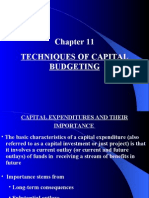 Techniques of Capital Budgeting