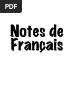 Notes de Français