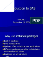 Intro To SAS - PowerPoint Presentation