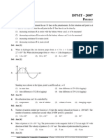 DPMT 2007 Physics