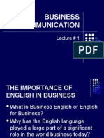 Lesson 1 Business Communication