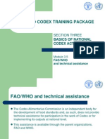 Section Three - 3.5 FAO and WHO Tech Assistance