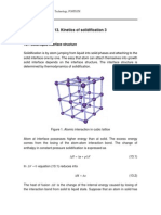 Kinetics of Solidification 3: 13.1 Solid-Liquid Interface Structure