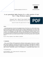 A New Generalized Alpha Function For A Cubic Equation of State