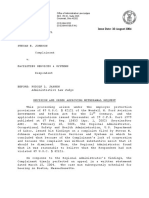 Department of Labor: JOHNSON STEVAN V FACILITIES SERVICES 2004AIR00021 (AUG 10 2004) 101136 CADEC SD