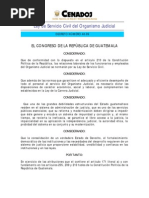 Ley de Servicio Civil Del Organismo Judicial