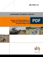 Design and Performance of Foamed Bitumen Stabilised Pavements - Progress Report 1