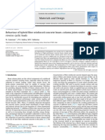 Behaviour of Hybrid Fibre Reinforced Concrete Beam Column Joints Under Reverse Cyclic Loads 2014 Materials and Design