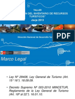 Mincetur: Taller Formulación Del Inventario de Recursos Turísticos (Jauja, Octubre 2013)