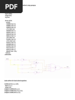 Problem 3) Implementation of Problem1 Using Synopsys Code