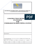 Construction Method For Underground HDPE Piping Systems