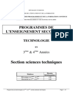 Programme 3 Et 4 Sciences Techniques