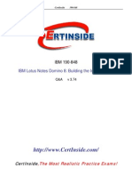 Ibm Lotus Notes Domino 8: Building The Infrastructure: Certinside